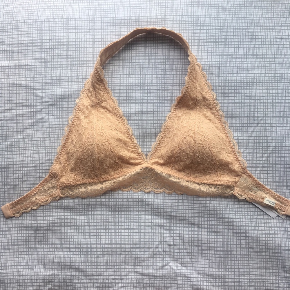 gilly hicks peach/beige bralette
